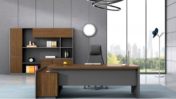 現代時尚實木老板辦公桌椅大班臺